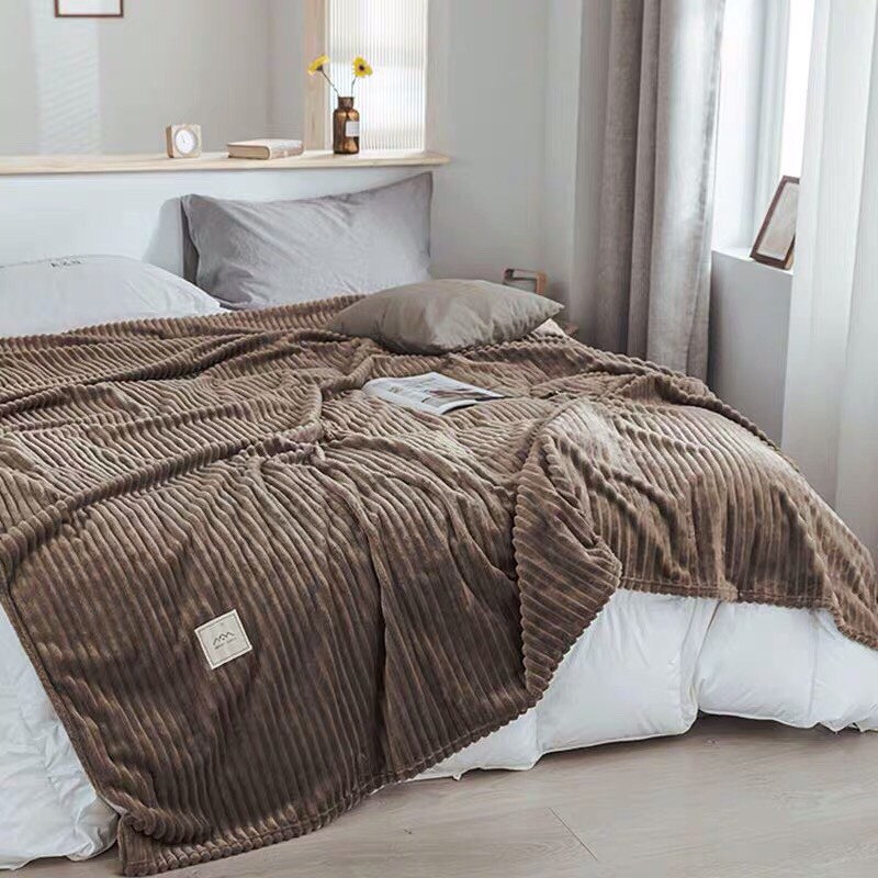 Tổng hợp_Chăn tuyết nhung kẻ tăm Emmidecor Cao cấp nhập khẩu Nhật Bản _ Hàng chính hãng 2m3*2m0