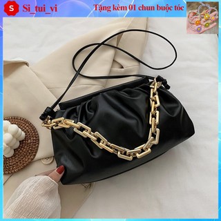 Túi Xách Nữ Công Sở Dáng To Đeo Chéo Thời Trang Đi Học Dây Da Kèm Xích _TDC060