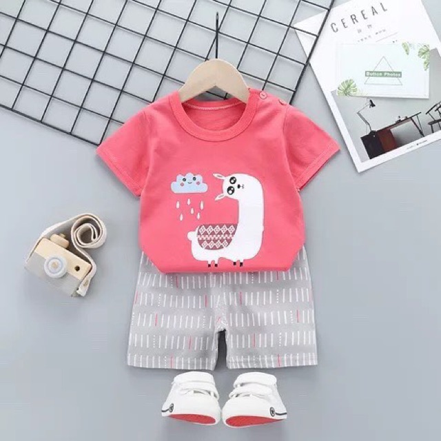 BÁN SỈ Bộ cotton cài vai cho bé hàng QC (ảnh thật + video sp)