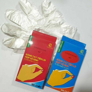 ❤️ FREESHIP ❤️[10 hộp 100 chiếc] găng tay nilon sử dụng 1 lần - găng tay chế biến thục phẩm