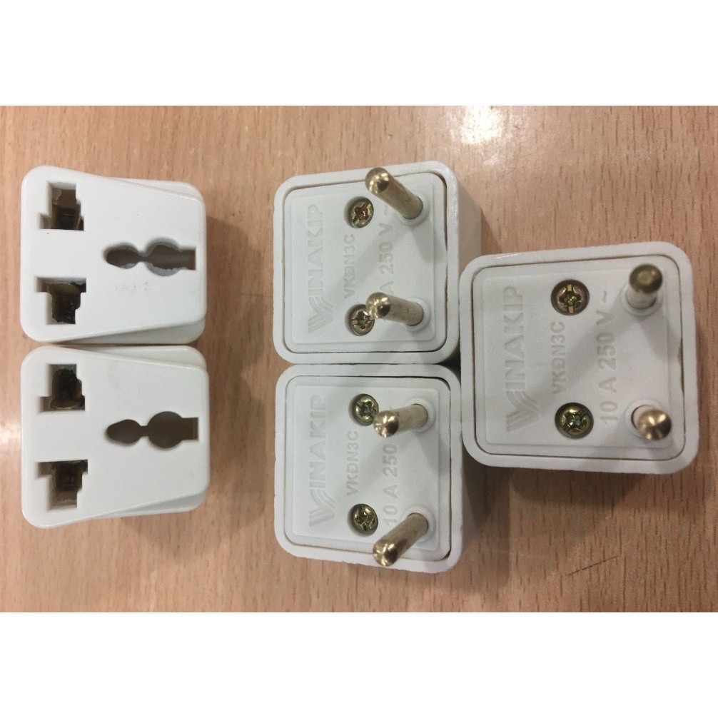 Đầu Phích Cắm Chuyển Đổi, Ổ Cắm Điện 3 Chân Sang 2 Chân, 3 Chấu Sang 2 Chấu, Chính Hãng, An Toàn. Kingler 8611