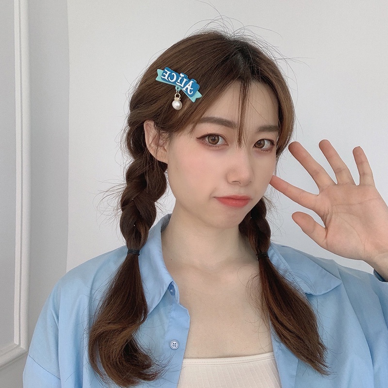 Kẹp tóc hình chữ nhiều màu sắc dễ thương cho nữ