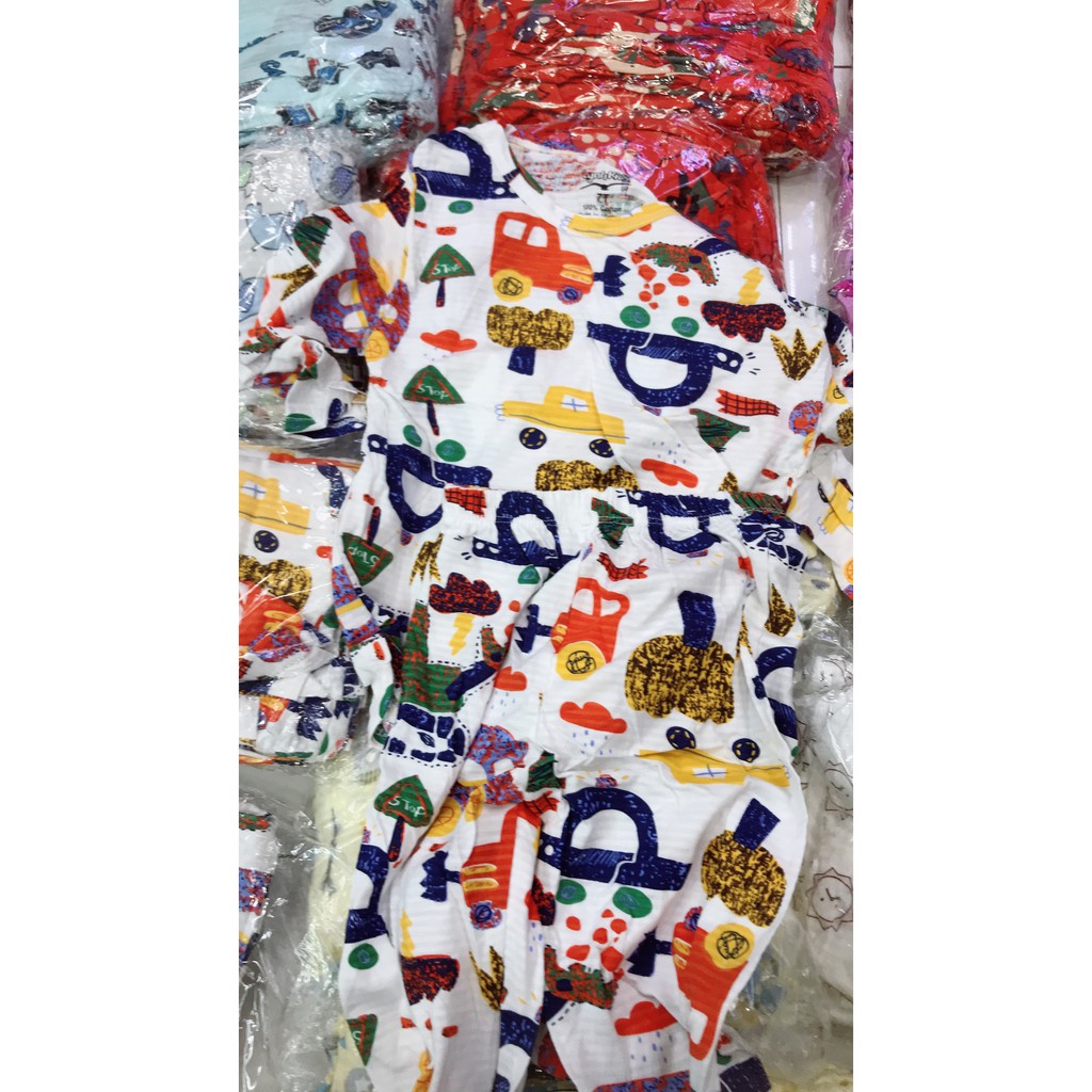 Bộ Cotton Lưới Dài Tay Bé Gái, Bé Trai Bin Sports QATE017