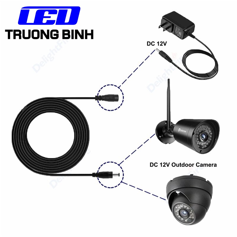 DÂY NỐI MỞ RỘNG DC 5521 DÙNG CHO ĐÈN LED