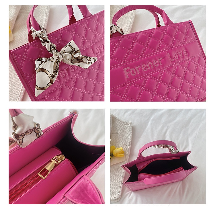 Túi Xách Vải Lụa Màu Trơn Thời Trang Mùa Hè 2022 Cho Nữ