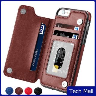 Ốp điện thoại lưng da đa năng có khe giữ thẻ cho iPhone X