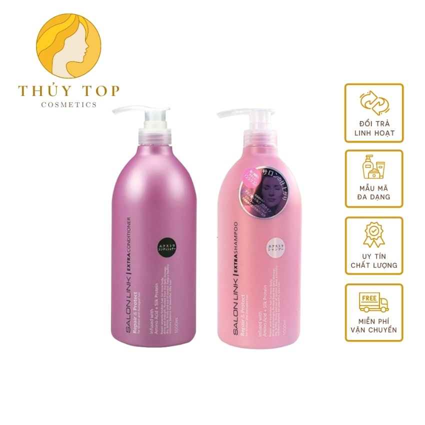 Bộ Dầu Gội Xả Salon Link Phục Hồi Tóc Hư Tổn, Khô Xơ, Phục Hồi Từ Bên Trong Cấu Trúc Tóc, Nuôi Dưỡng Mái Tóc Suôn Mượt