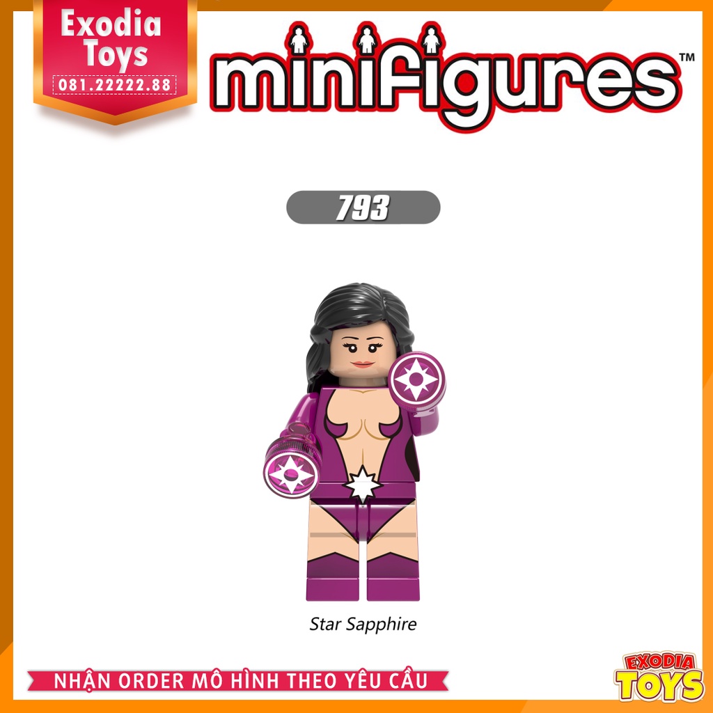 Xếp hình Minifigure Nhân vật siêu anh hùng quân đoàn Lantern Corps - Đồ Chơi Lắp Ghép Sáng Tạo - X0183