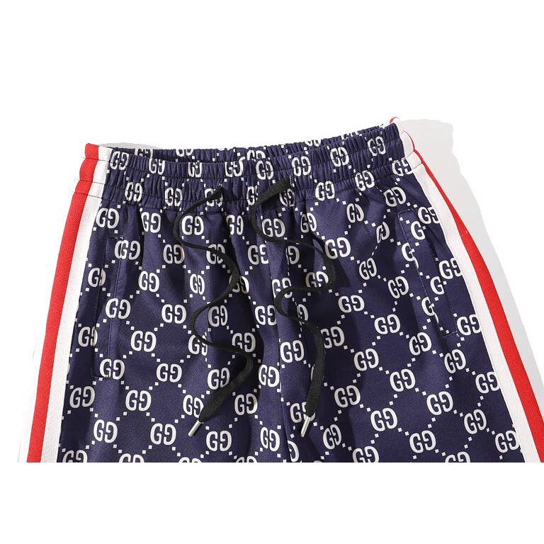 Quần short cotton unisex in họa tiết Gucci thời trang