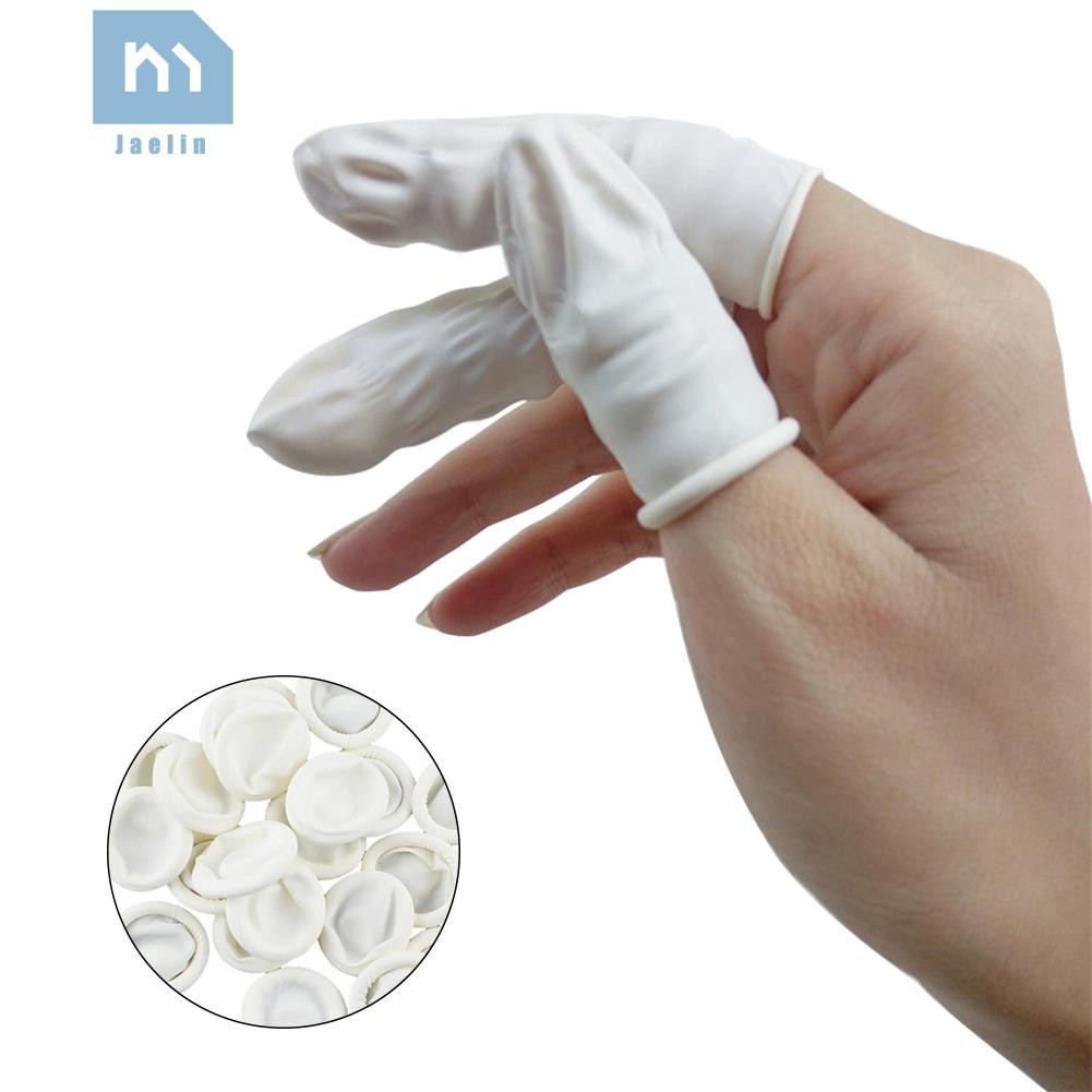 Bộ 10 cái bọc ngón tay bằng nhựa latex thiết kế bảo vệ tiện lợi dễ sử dụng