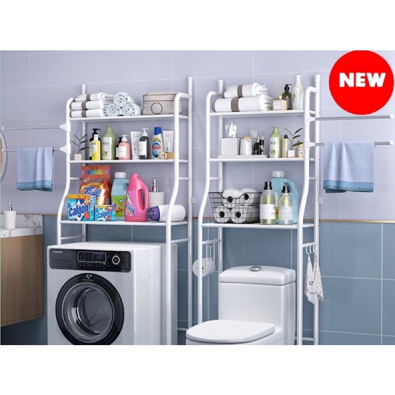 Kệ trên toilet không gỉ sơn tĩnh điện - Kệ toilet không gỉ - Kệ bỏ đồ trên toilet
