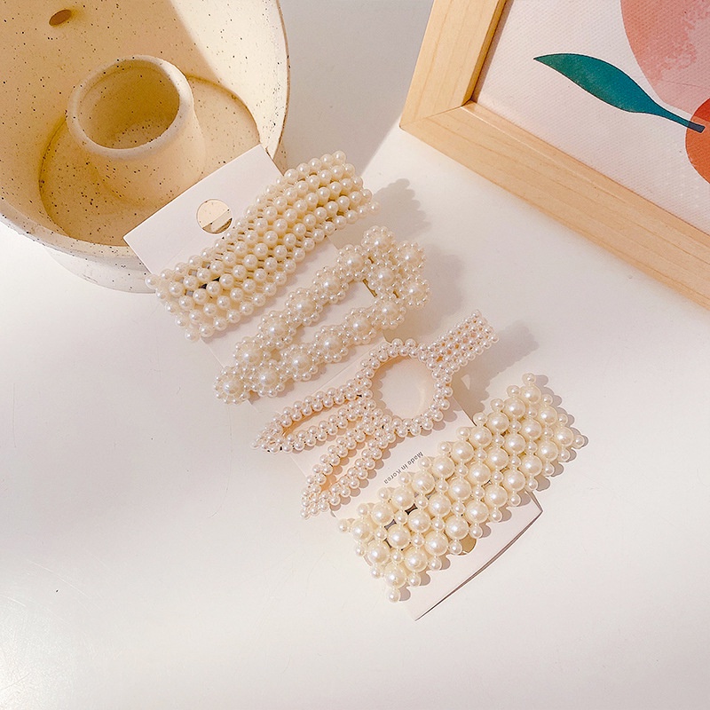 Set 4 kẹp mái phối ngọc mix chọn mẫu siêu xinh