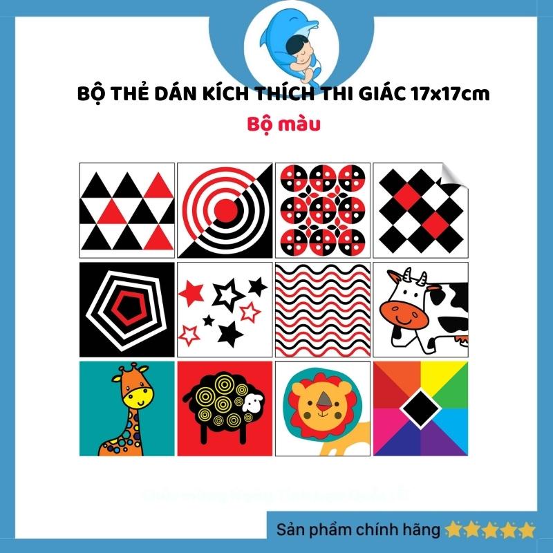 Thẻ gấp thẻ dán kích thích thị giác cho bé sơ sinh giúp bé phát triển não bộ