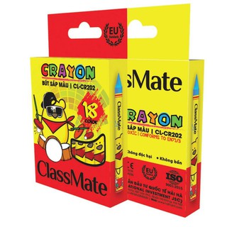 Vỉ bút sáp thường 12,18,24 màu CLASSMATE (CL-CR201/CR202/CR203)- Hàng chính hãng