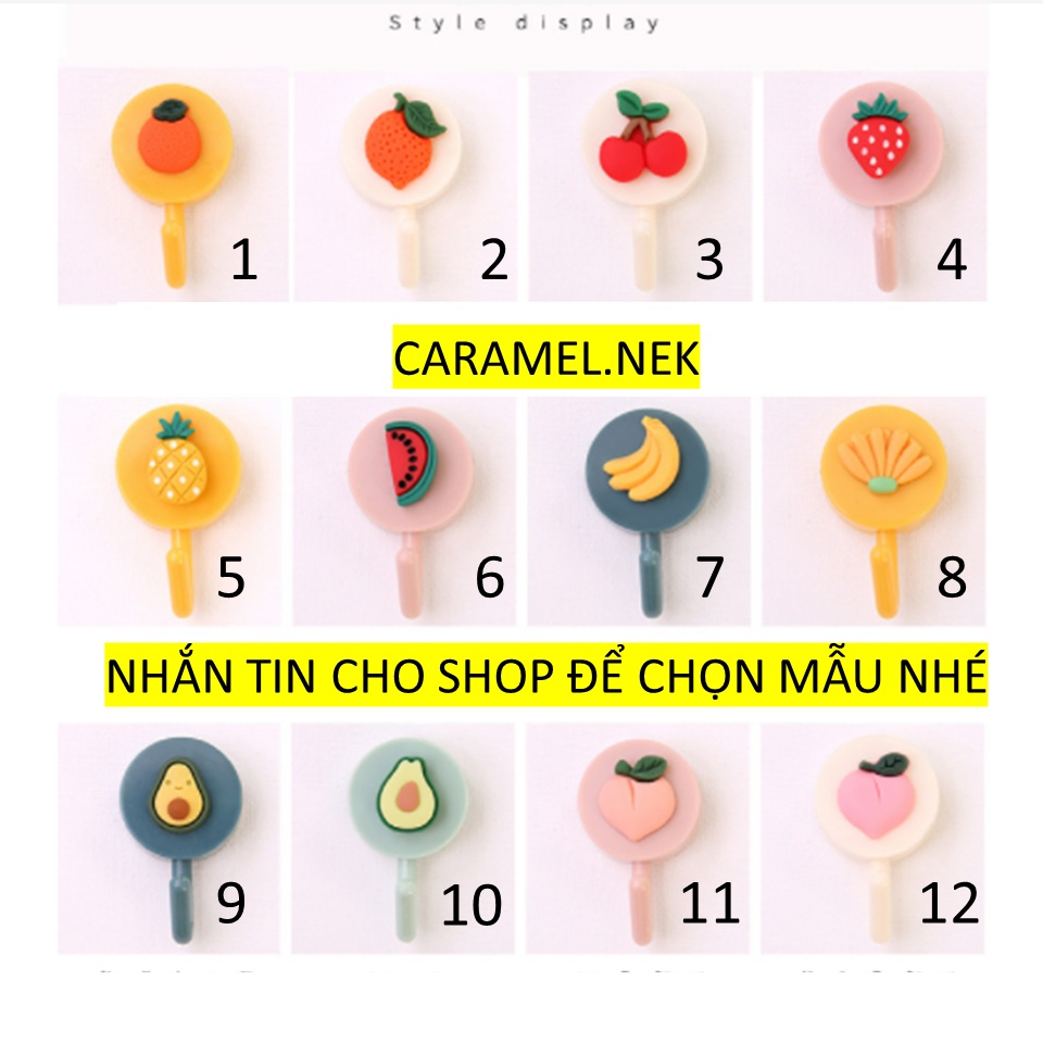Móc dán tường treo đồ hình tròn họa tiết hoạt hình dễ thương sáng tạo