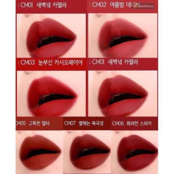 Son Black Rouge [Hot Trend -Hàng AUTH] Son Kem Lì Black Rouge Cream Matt Rouge bản CM siêu hot