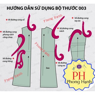 Bộ 3 Thước vẽ đường cong