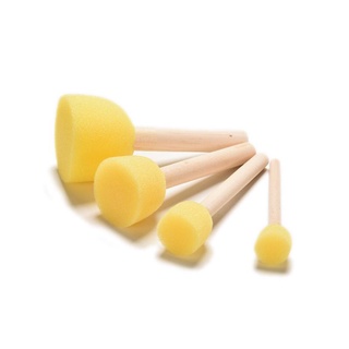 Sét 2 bộ cọ chấm màu cho bé, cọ mút xốp cho trẻ tạo hình sáng tạo