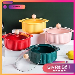 Bát Đĩa🍓Nồi Nắp Kính🍓Bát ăn cơm ăn mì, decor bàn ăn dễ thương V54