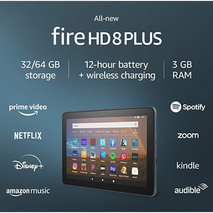 Máy tính bảng FIRE HD 8 PLUS - 32GB - 2020 - Chính hãng Amazon - bảo hành 12 tháng