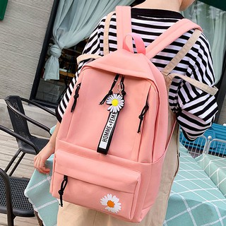 Balo vải thời trang hàn quốc phối hoa cúc họa mi hottrend NEDA1452