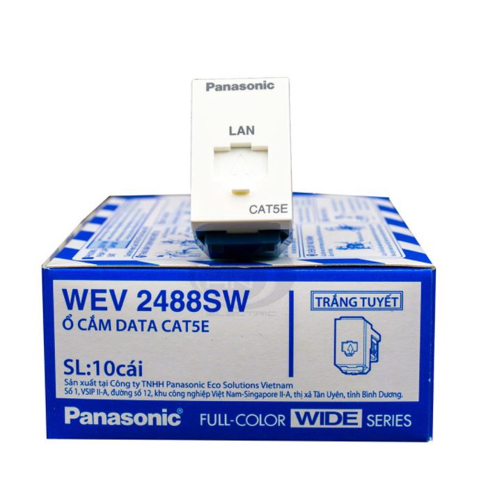 [PANASONIC] Ổ cắm mạng Internet Data Cat5 WIDE WEV2488- Hàng chính hãng-BH 12 tháng
