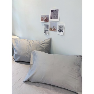 Vỏ gối pmjagger trơn xám chì 50x70cm cotton hàn thoáng mát, thấm hút tốt - come29