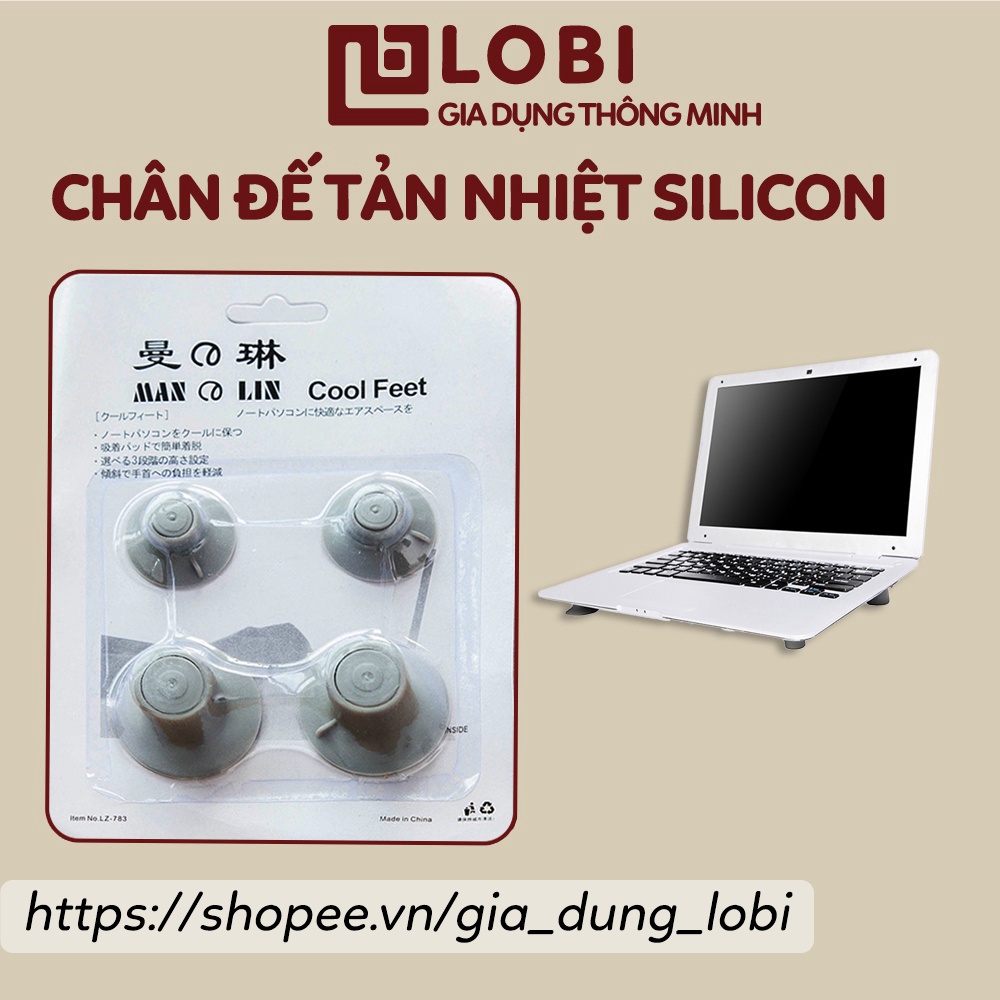 Chân đế tản nhiệt laptop macbook chất liệu silicon (bộ 4 chân)