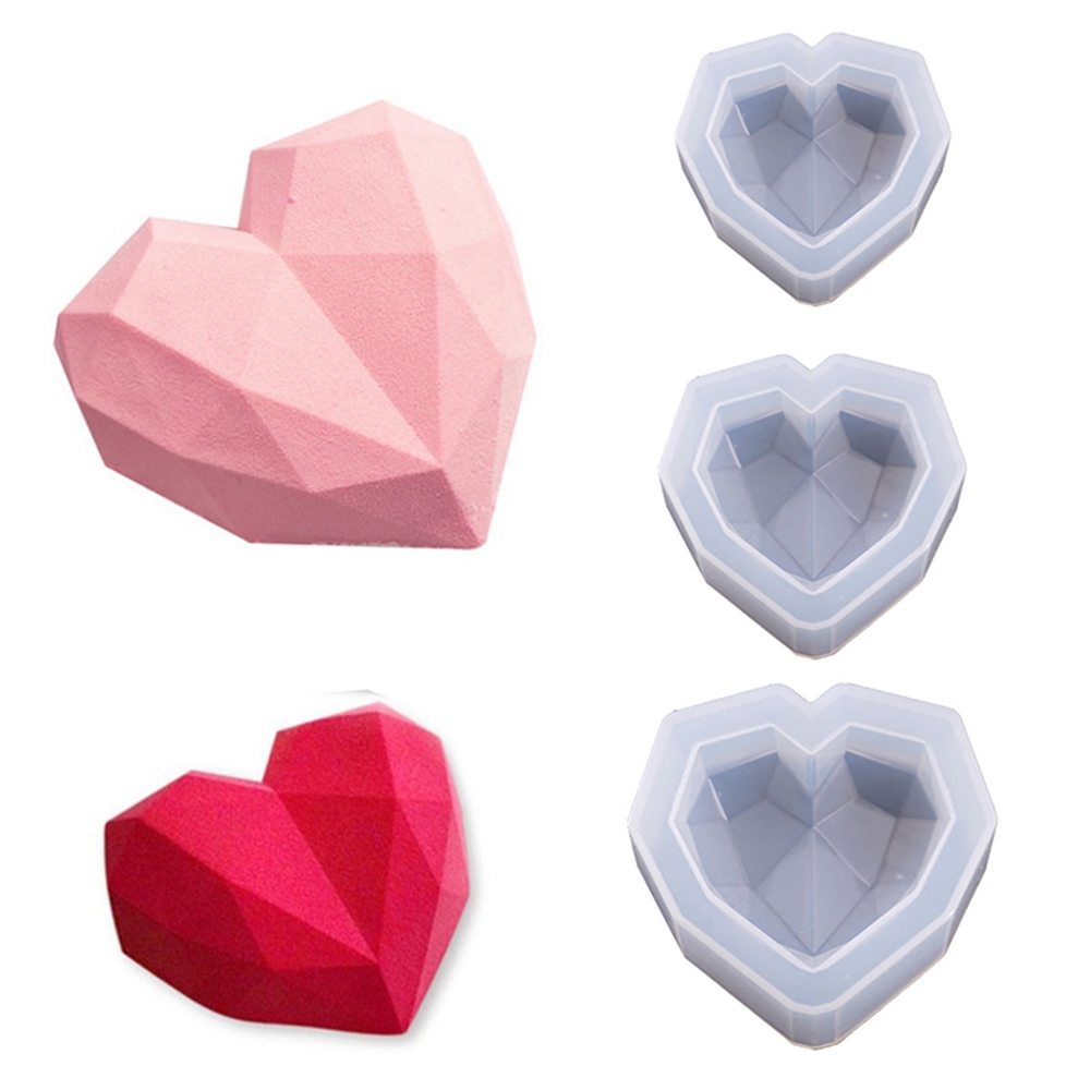 Khuôn silicon làm bánh tạo hình trái tim dễ thương