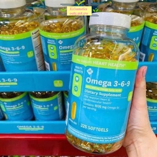 [ Mẫu mới ] Viên uống Member's Mark Omega 3-6-9 Supports Heart Health 325 viên của Mỹ omega 369