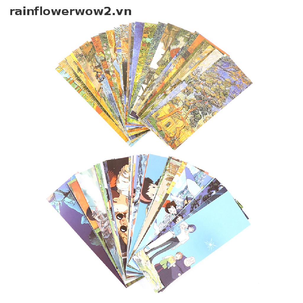 30 Phụ kiện Đánh Dấu Trang Sách Họa Tiết Tranh Sơn Dầu Van Gogh