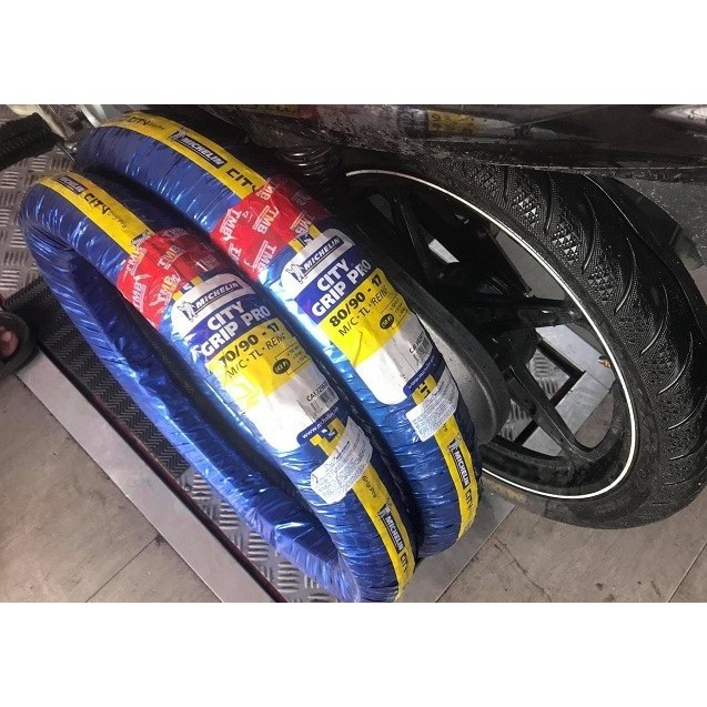 Cặp vỏ Michelin City Grip Pro size Wave lớn Future Sonic Satria Raider Sirius Jupiter Ex nhỏ 70/90-17 80/90-17