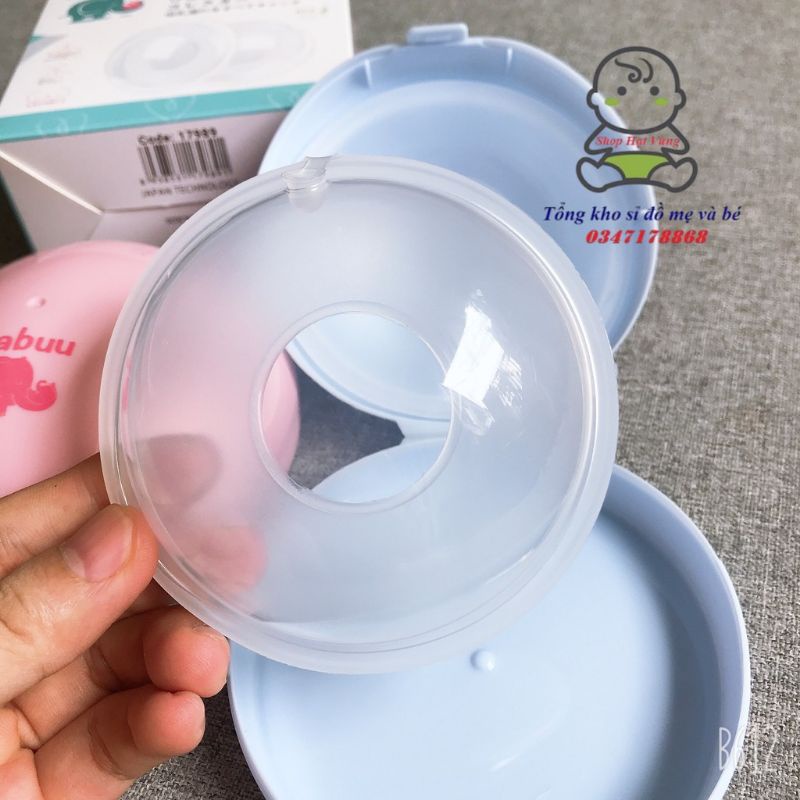 Hộp 2 dụng cụ hứng sữa Babuu baby Nhật Bản tiện lợi cho mẹ