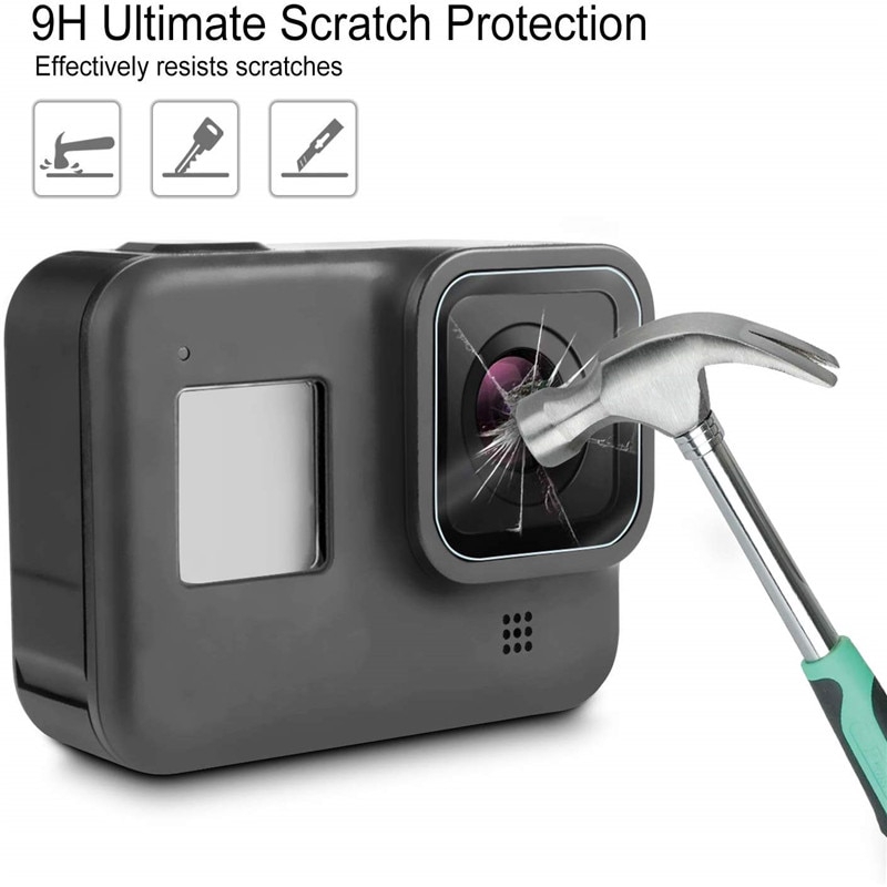 Set 3 Kính Cường Lực Bảo Vệ Camera Hành Trình Gopro Hero 8/7