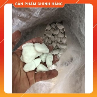 1 bao (~16kg) Sỏi đá trắng to trang trí vườn, cây nội thất.