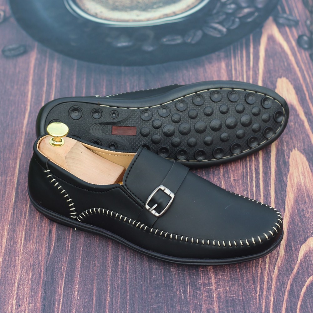 Giày Lười Chỉ Trắng STG