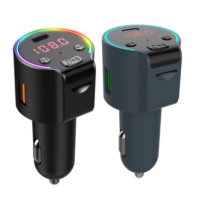 Thiết Bị Chơi Nhạc MP3 Kết Nối Bluetooth Có Đèn LED Nền Hỗ Trợ Gọi Rảnh Tay Chống Ồn Tiện Dụng Cho Xe Hơi