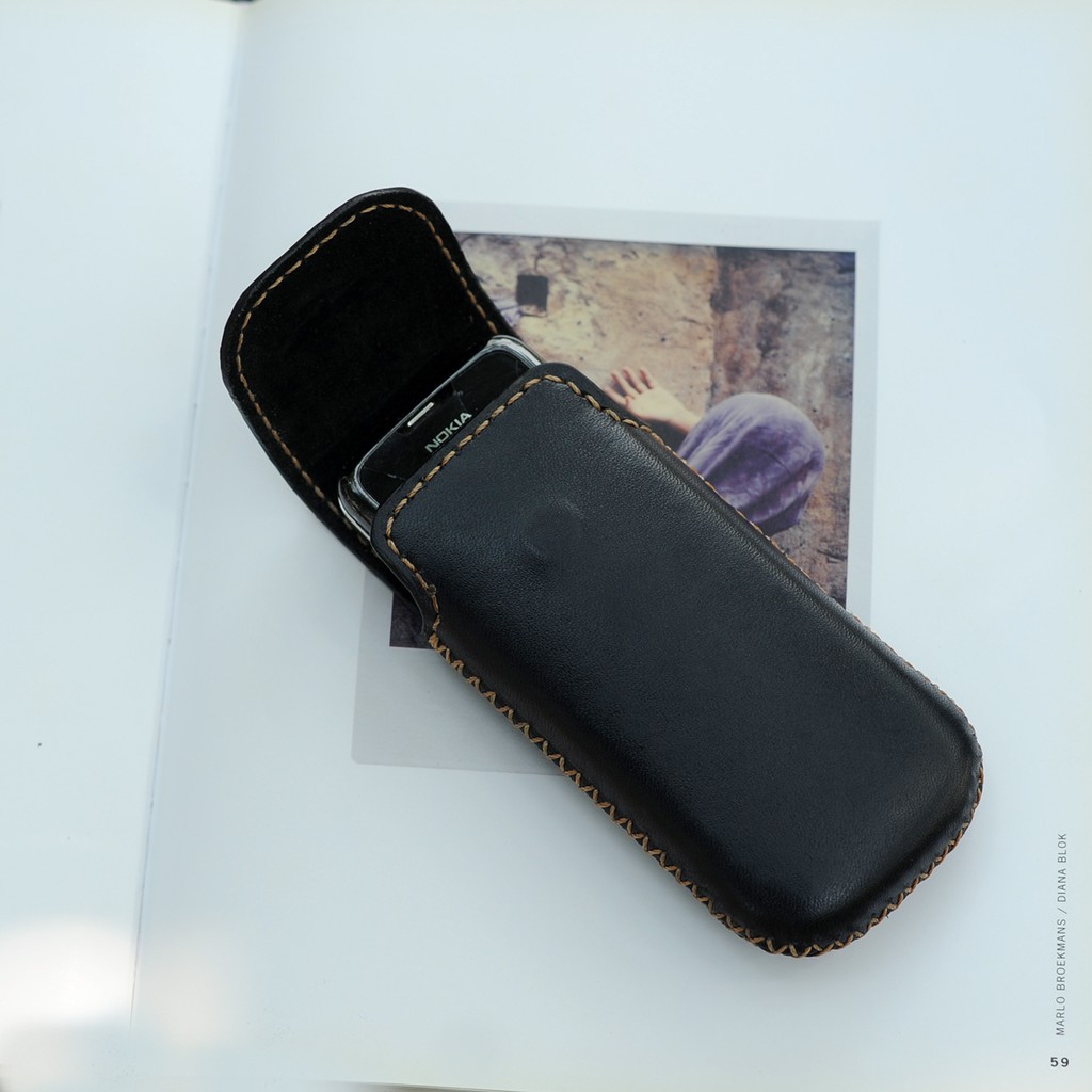 Bao da điện thoại Nokia 6700 - Da bò nhập khẩu - Đồ da Handmade DTB027