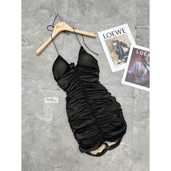 Váy 2s body lưới rúm sexy