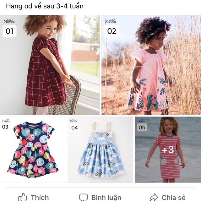 Váy bé litter maven