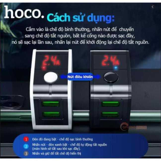 Củ sạc Hoco HK5 Tự ngắt khi sạc đầy pin Hàng Chính Hãng Bảo Hành Toàn Quốc