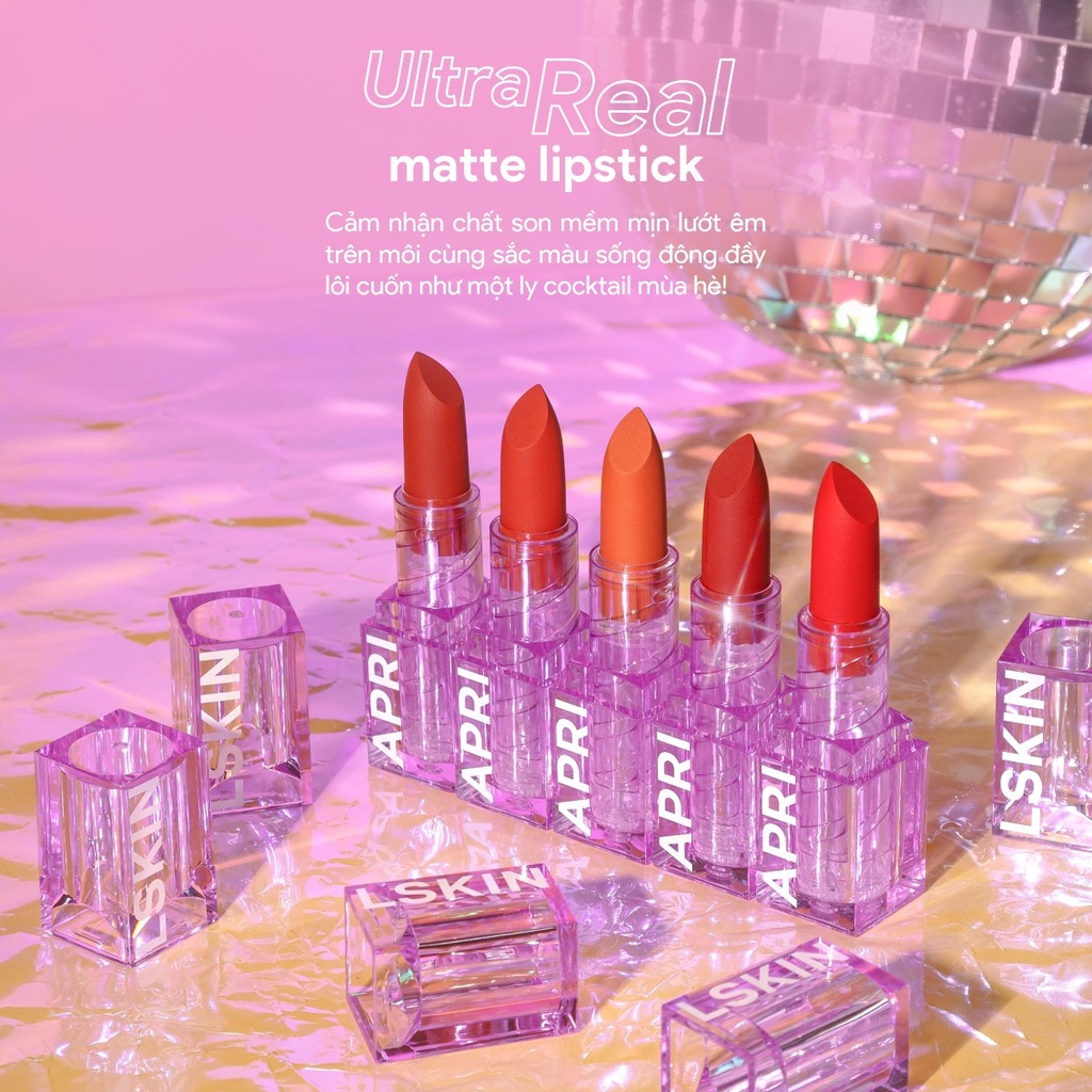 Son Thỏi Lì Lâu Trôi April skin Ultra Real Matte Lipstick 3.7g