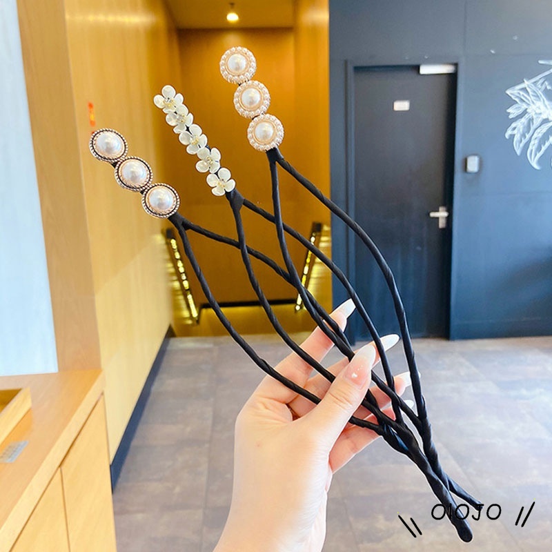 Kẹp Tóc Đính Ngọc Trai Giả Phong Cách Retro Thanh Lịch Cho Nữ