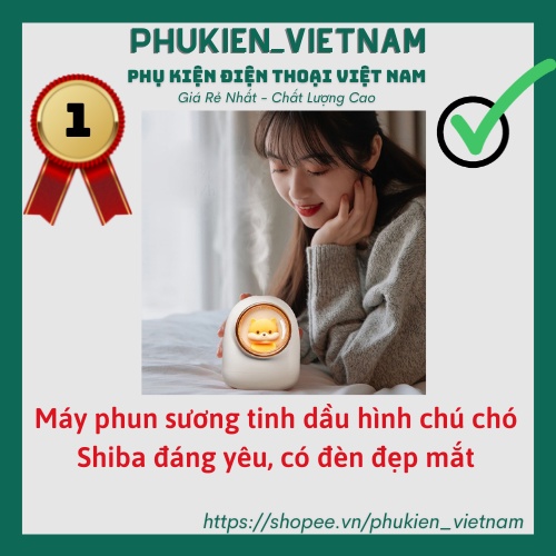 Máy phun sương máy phun tinh dầu chú chó shiba cực đẹp và chất lượng cao