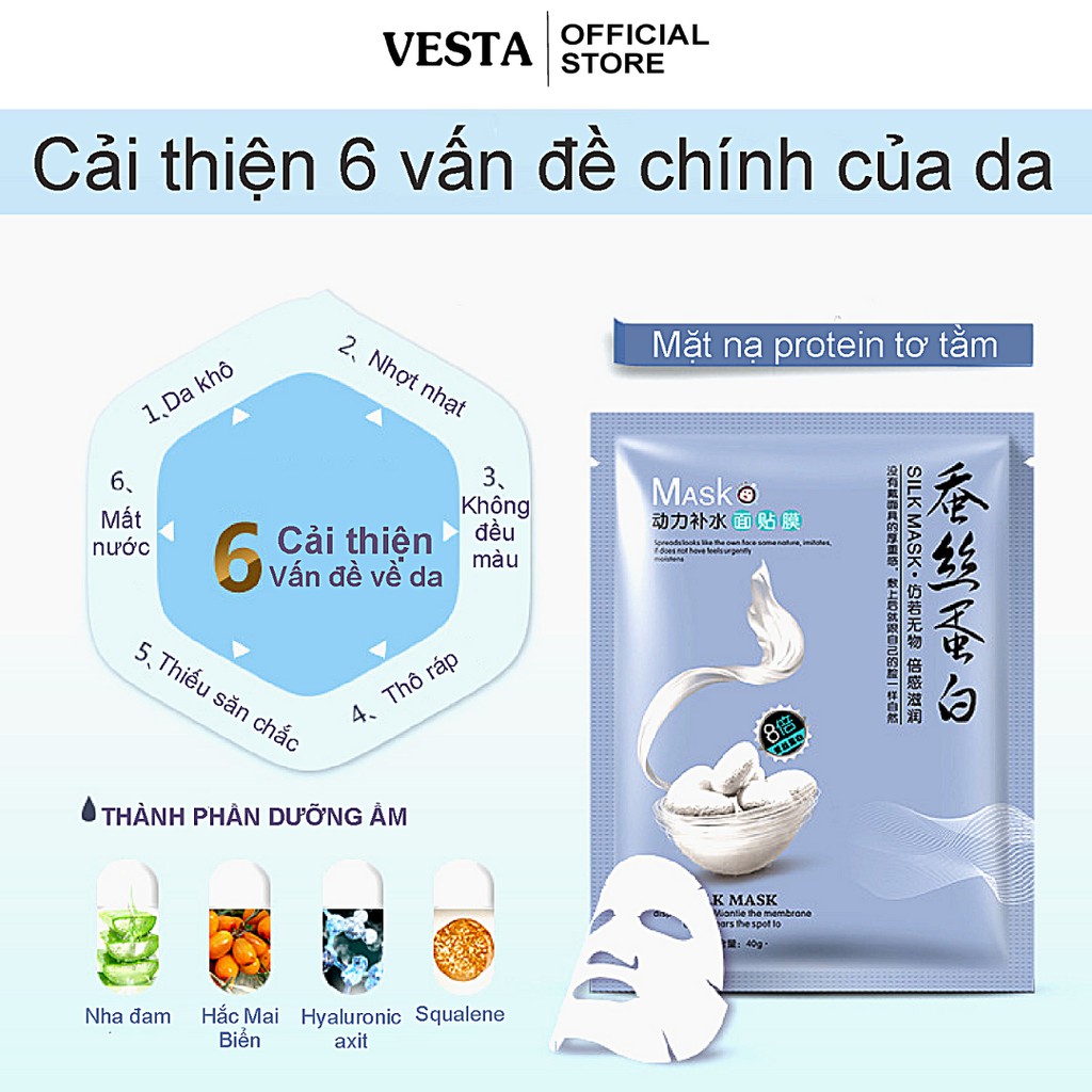 Mặt nạ giấy tơ tằm - silk mask dưỡng trắng và dưỡng ẩm da One Spring 30ml | BigBuy360 - bigbuy360.vn