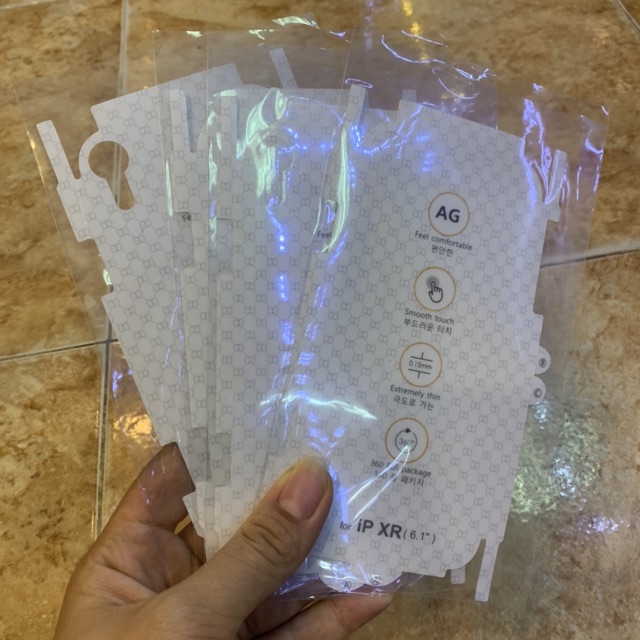 Miếng dán mặt lưng iphone PPF nhám chống vân tay ipx/xs/xsmax/XR/ip11/ip11pro/ip11promax/ip12mini/ip12/ip12promax
