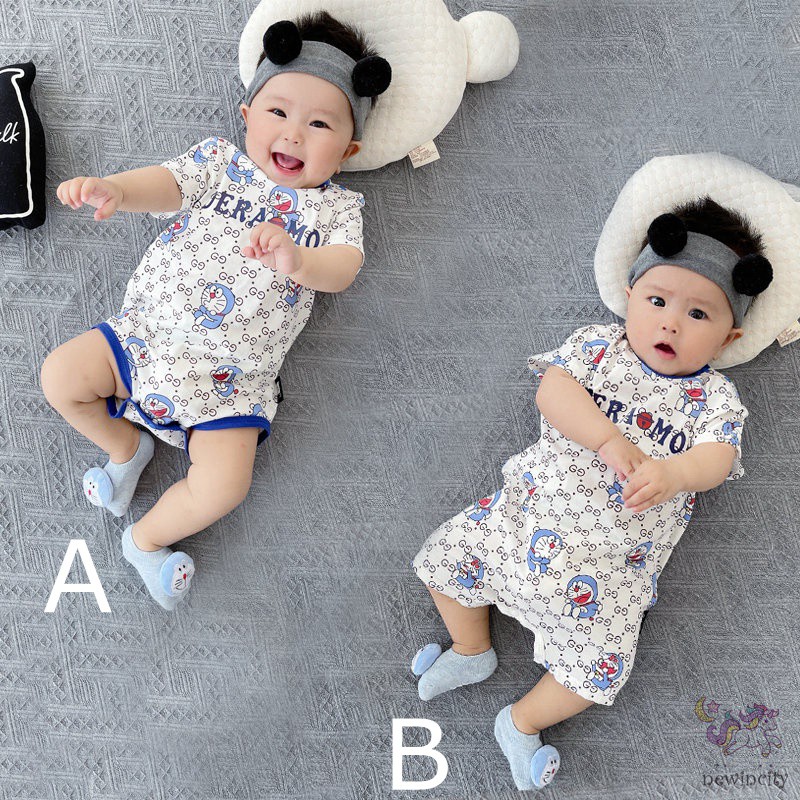Áo liền quần vải cotton họa tiết hoạt hình phong cách mùa thu thời trang Hàn Quốc sành điệu cho bé