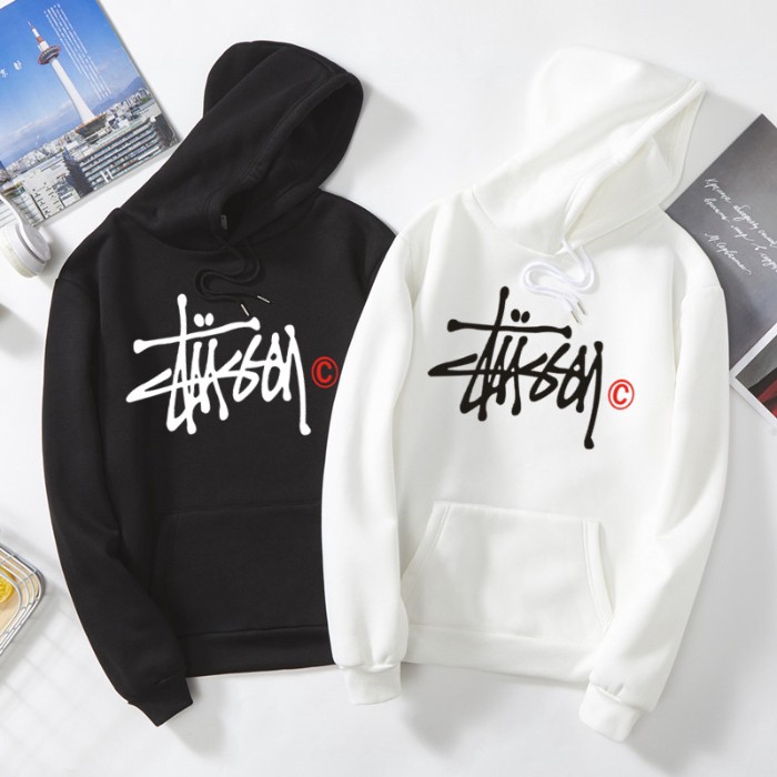 Áo Khoác Hoodie Tay Dài Dáng Rộng In Chữ Stussy Phong Cách Harajuku Thời Trang Cho Nam Và Nữ