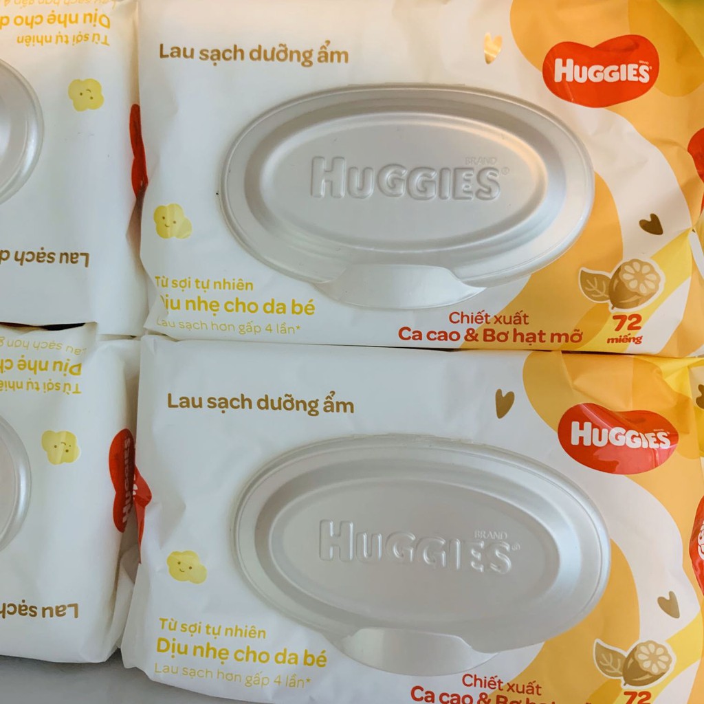 Khăn Giấy Ướt Cao Cấp Huggies Gói 64 và 72 Tờ