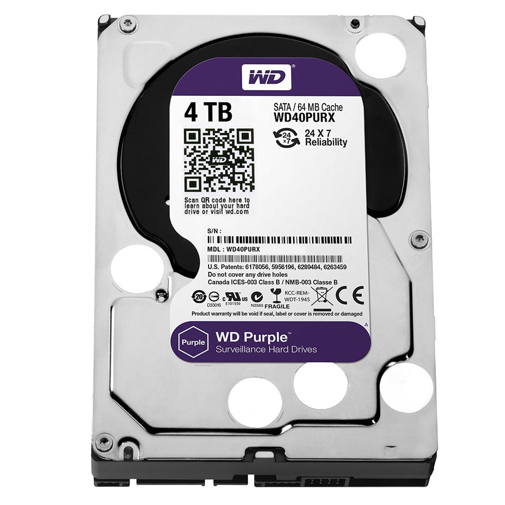 Ổ cứng HDD 4TB-Ổ cứng HDD 4TB WD (tím) camera Vĩnh Xuân